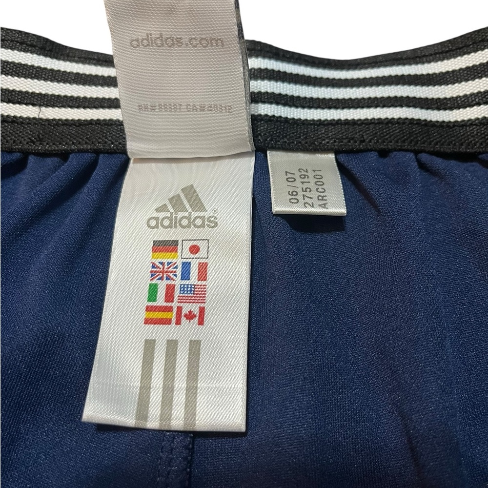 adidas women’s size extra large Navy Blue Athletic Shorts with White Trim - Picture 3 of 8
